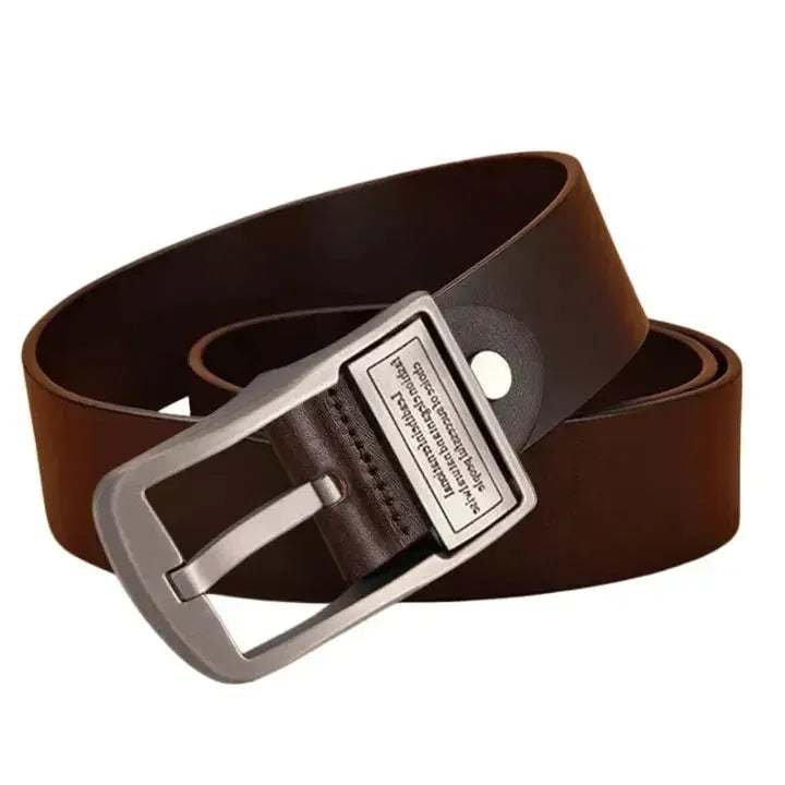 Cinto Masculino de Couro Legítimo e Fivela Metálica - Retro CB Belt - GR Store