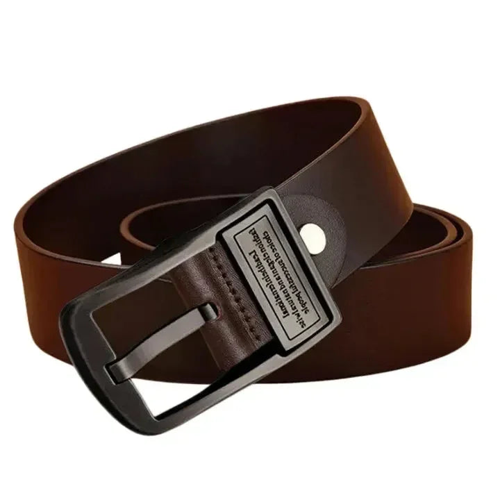 Cinto Masculino de Couro Legítimo e Fivela Metálica - Retro CB Belt - GR Store