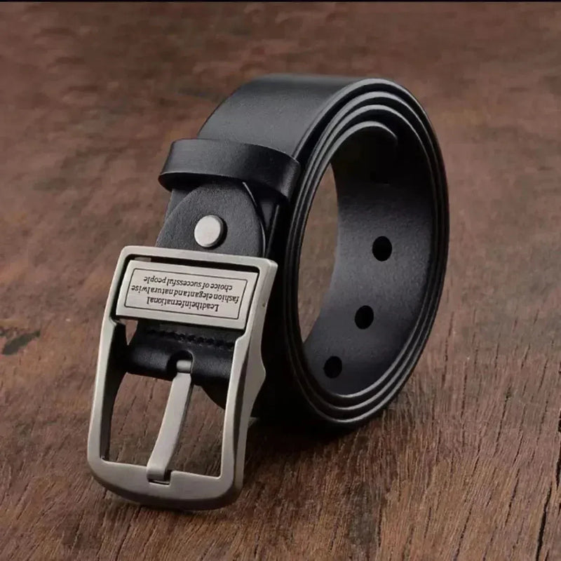 Cinto Masculino de Couro Legítimo e Fivela Metálica - Retro CB Belt - GR Store