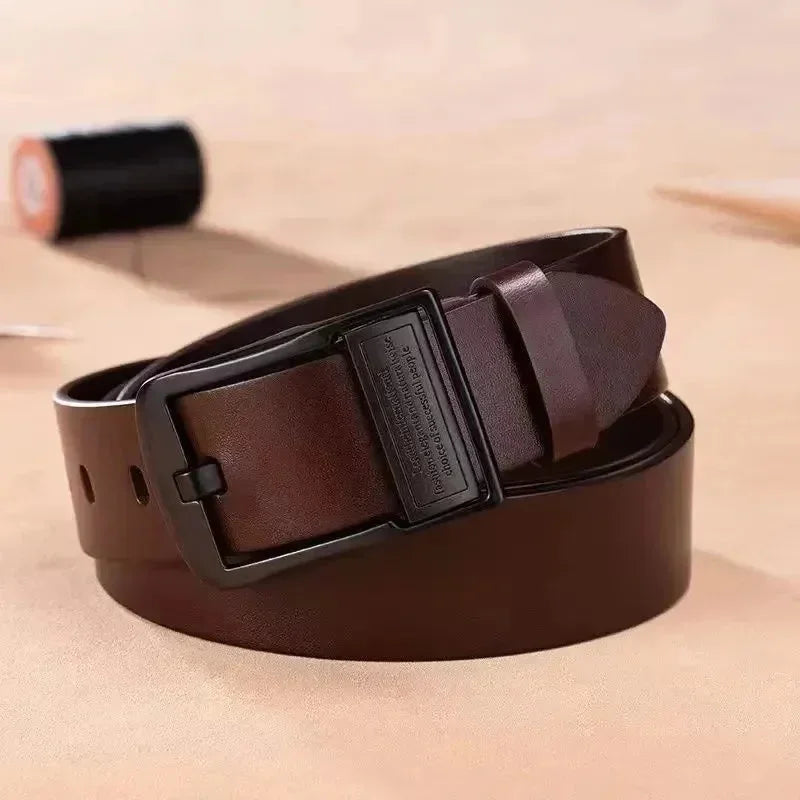 Cinto Masculino de Couro Legítimo e Fivela Metálica - Retro CB Belt - GR Store