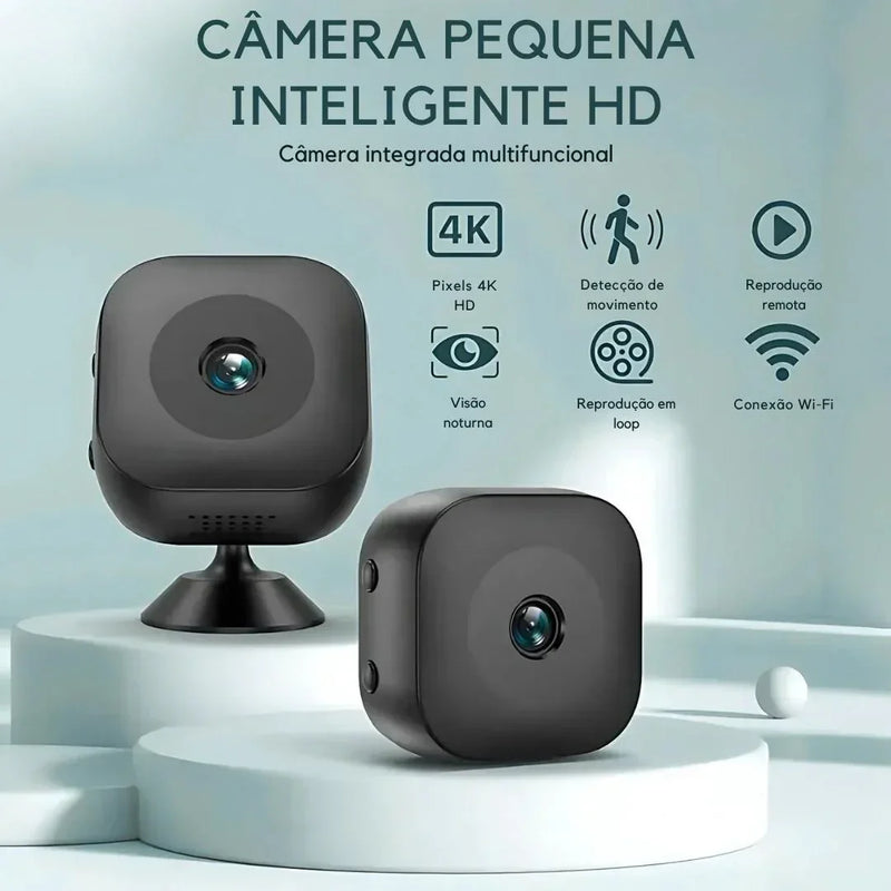 Mini Câmera de Segurança 4K WiFi - Alta tecnologia com Visão Noturna e Sensor de Presença - GR Store