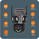 Câmera de Segurança 360° Tripla Lente 4K Wi-Fi Visão Noturna Inteligente - CamGuard Pro - GR Store