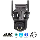 Câmera de Segurança 360° Tripla Lente 4K Wi-Fi Visão Noturna Inteligente - CamGuard Pro - GR Store