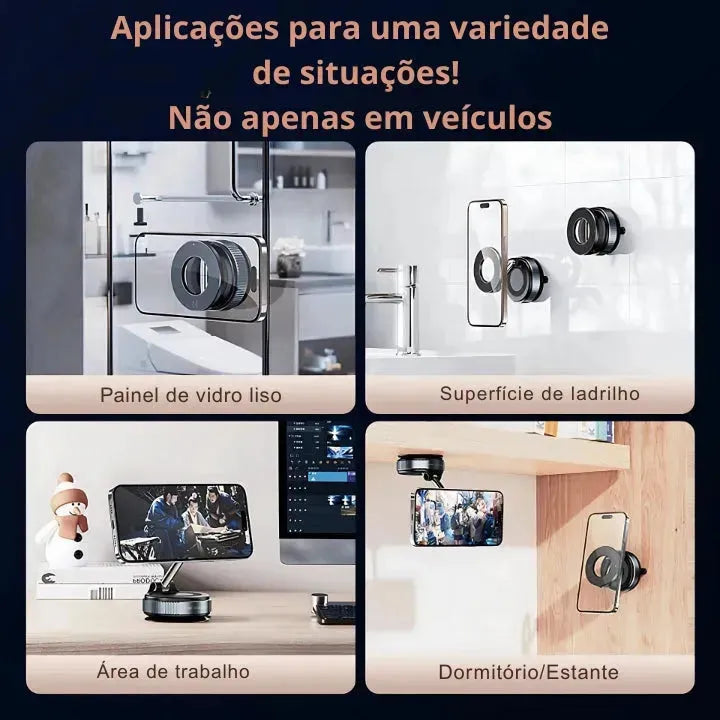 Suporte Magnético Multi função para Celular | K07 XSuction Pro 360° - GR Store